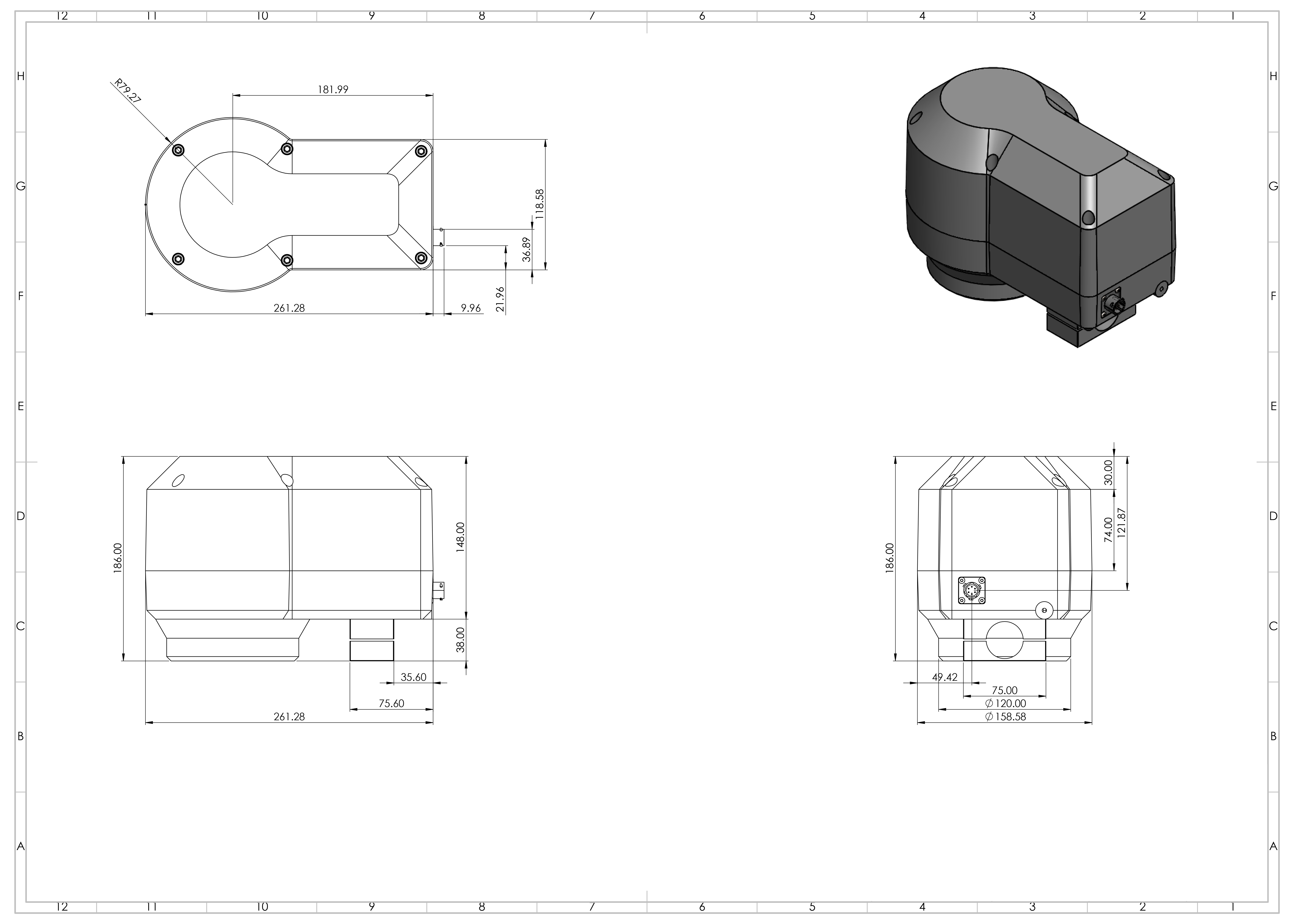 QN-100 Technical Dimensions and CAD Drawings